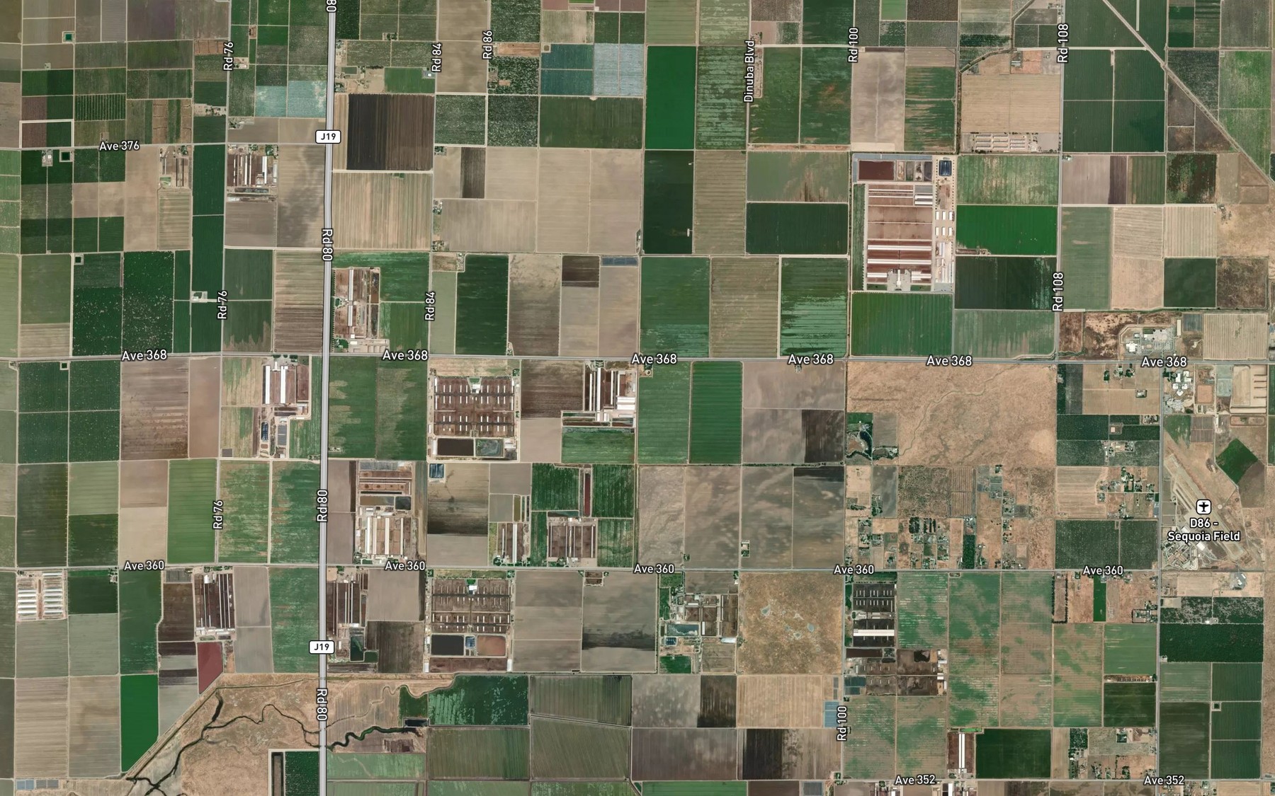 Satellite map of the Williams Ditch