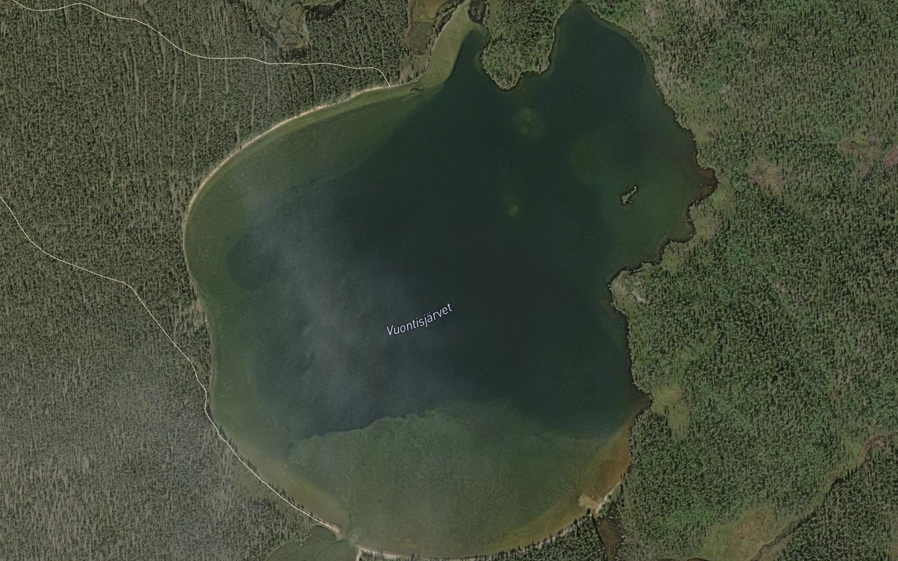 Satellite map of the Vuontisjarvet