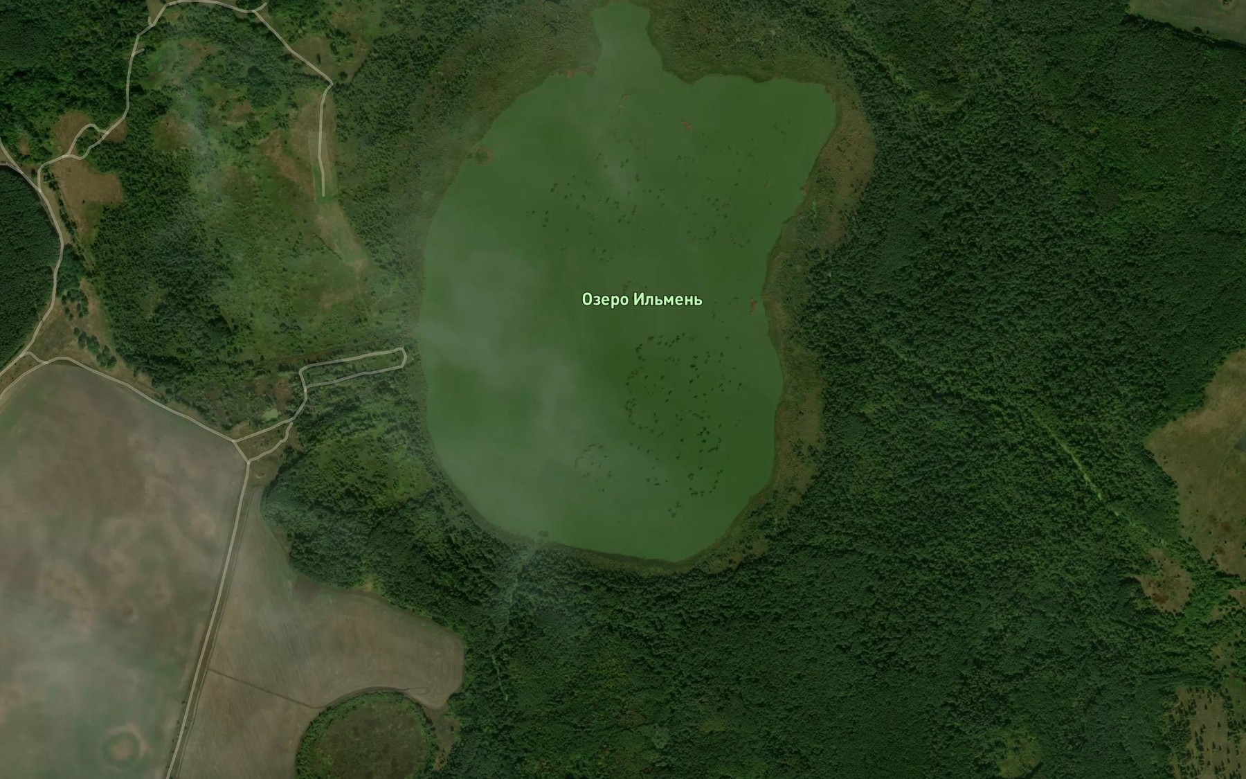 Satellite map of the Ozero Il'men'