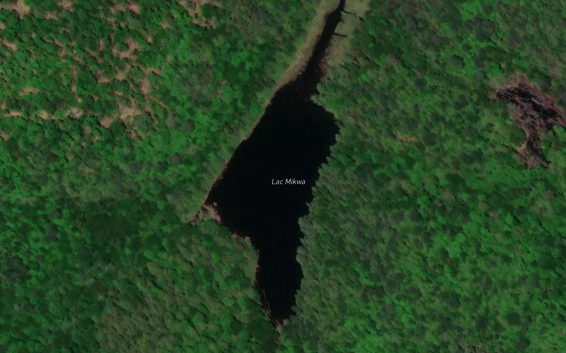 Satellite map of the Lac Mikwa
