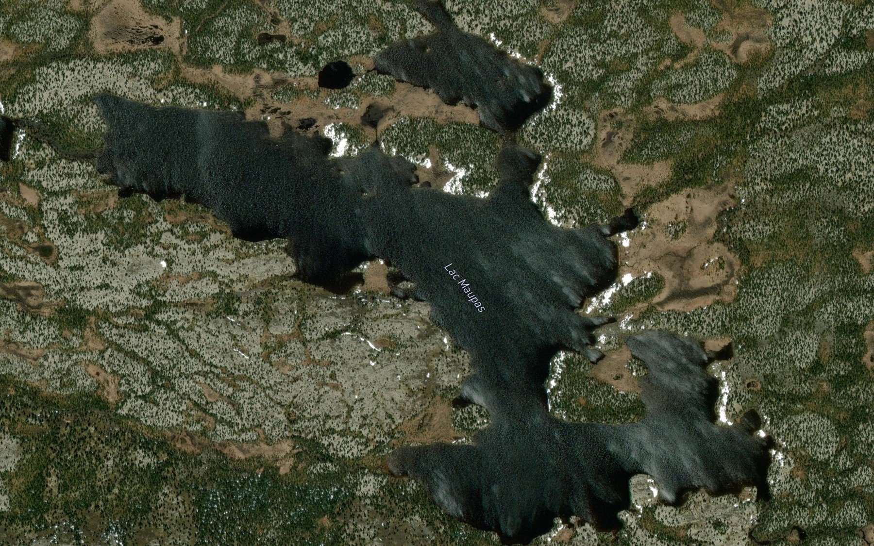 Satellite map of the Lac Maupas