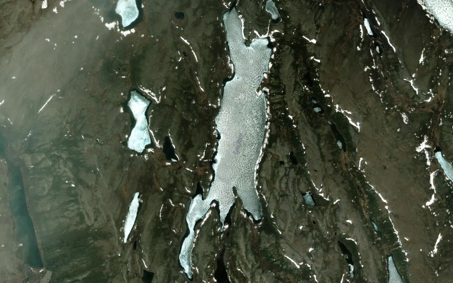 Satellite map of the Lac Gory