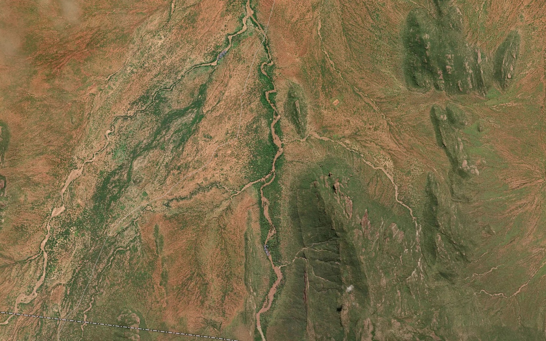 Satellite map of the Peleta