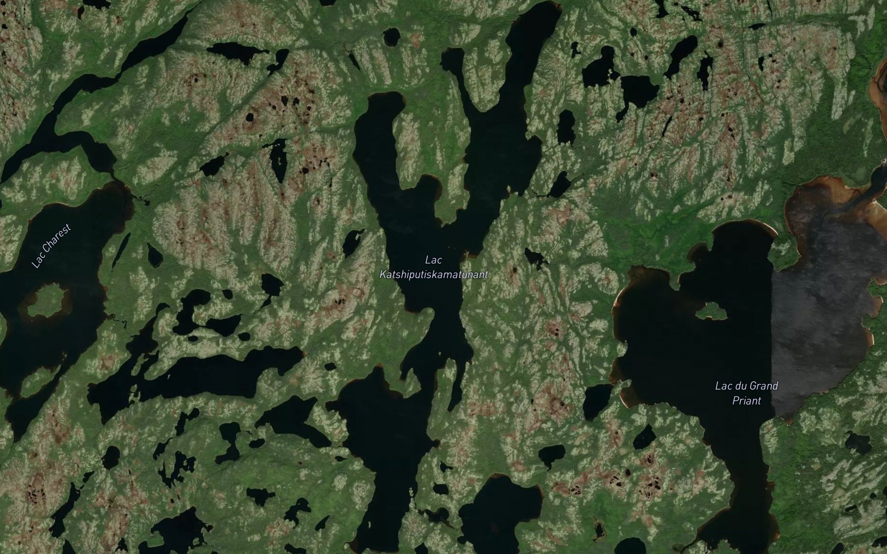 Satellite map of the Lac Katshiputiskamatunant