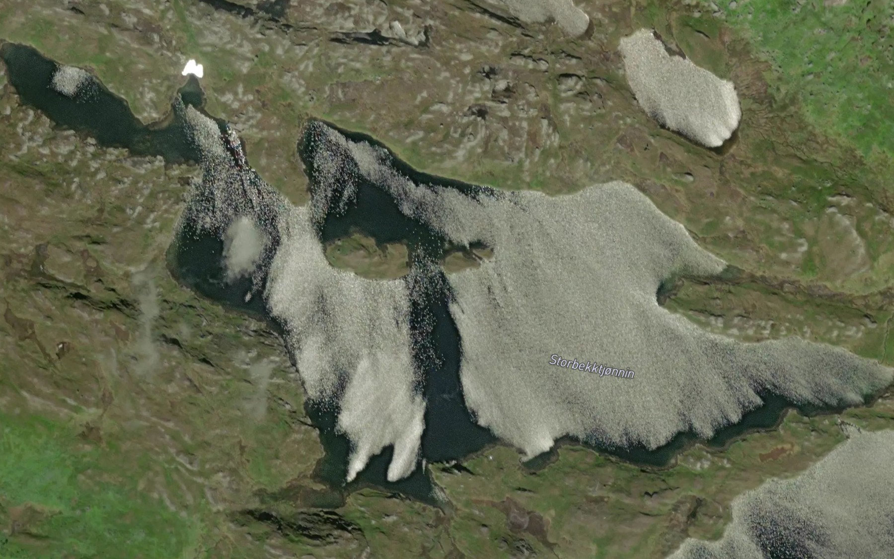 Satellite map of the Storbekktjorna