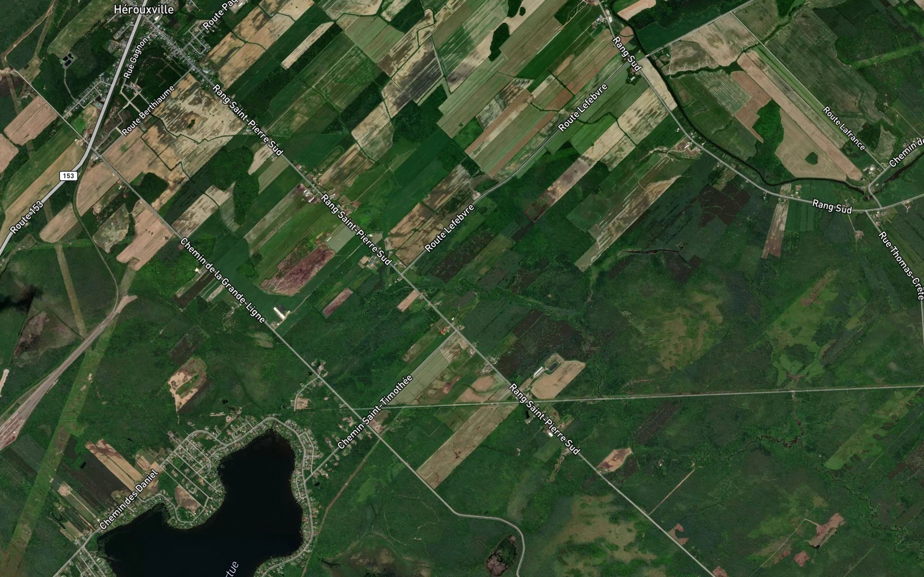 Satellite map of the Cours d'eau Jacques-Ayotte