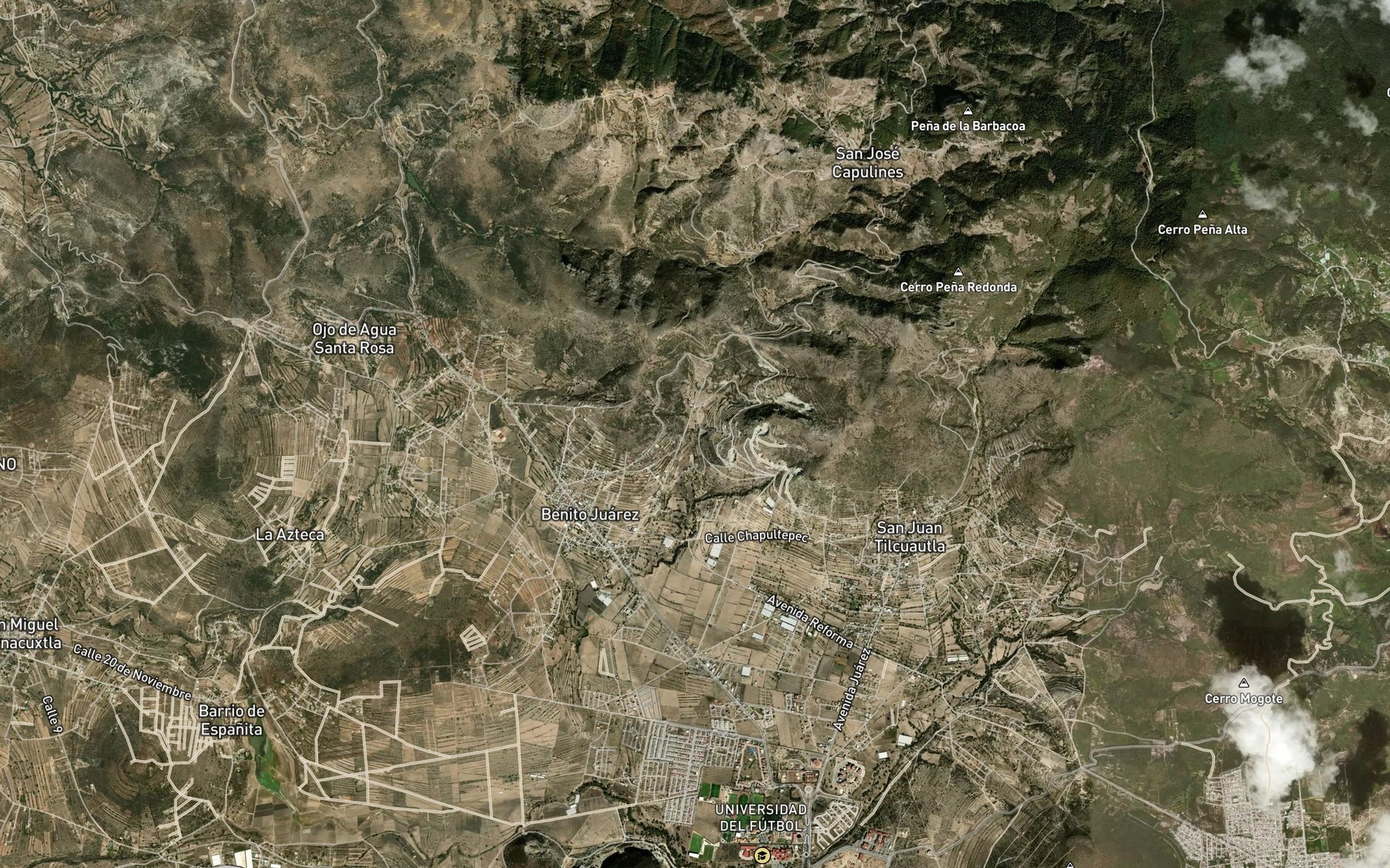 Satellite map of the Los Espinosa