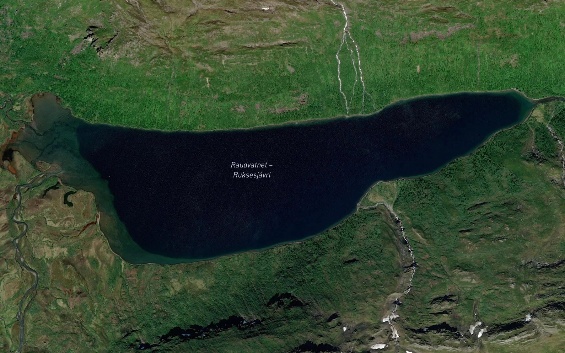 Satellite map of the Ruksesjavri