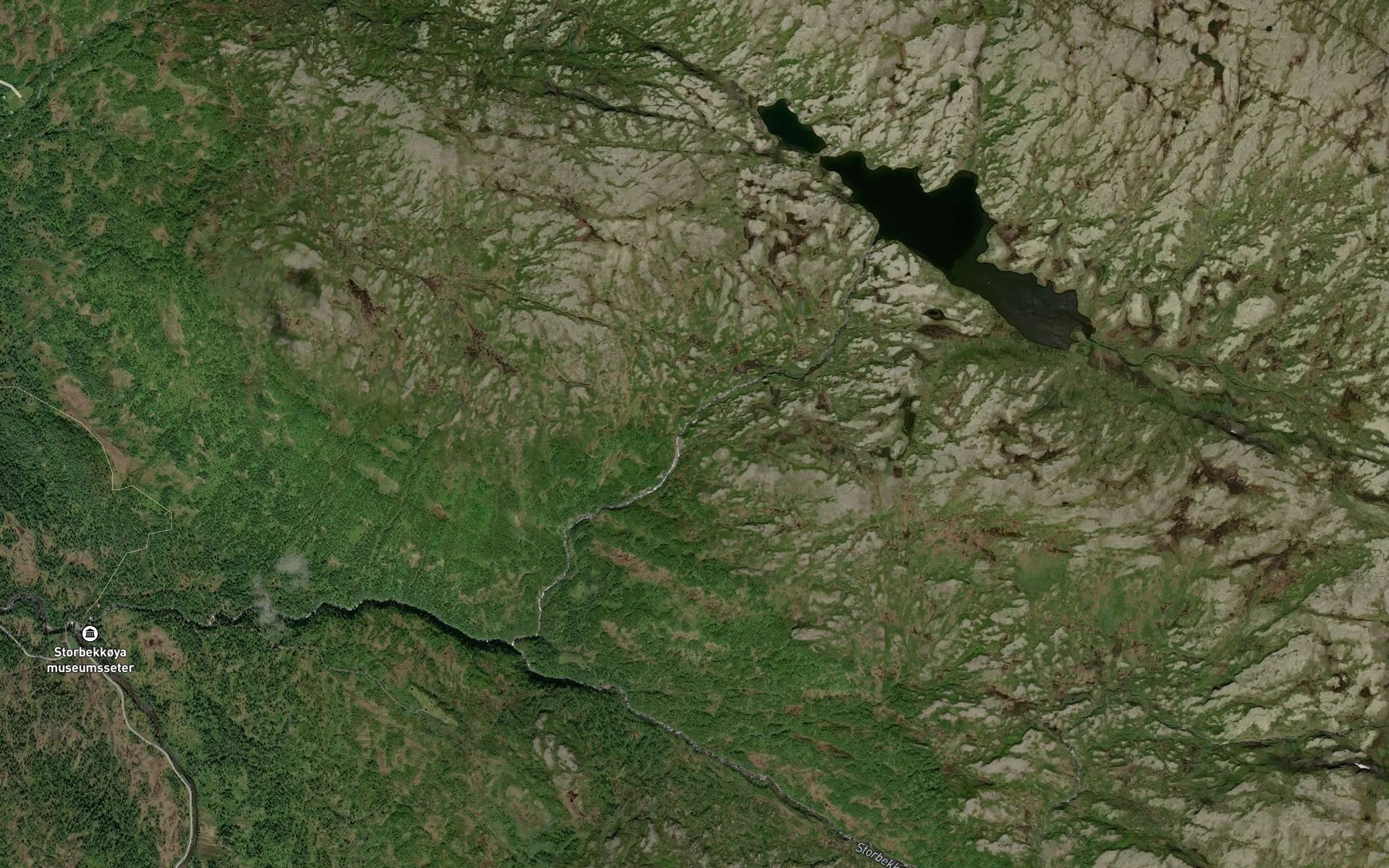 Satellite map of the Tverrbekken