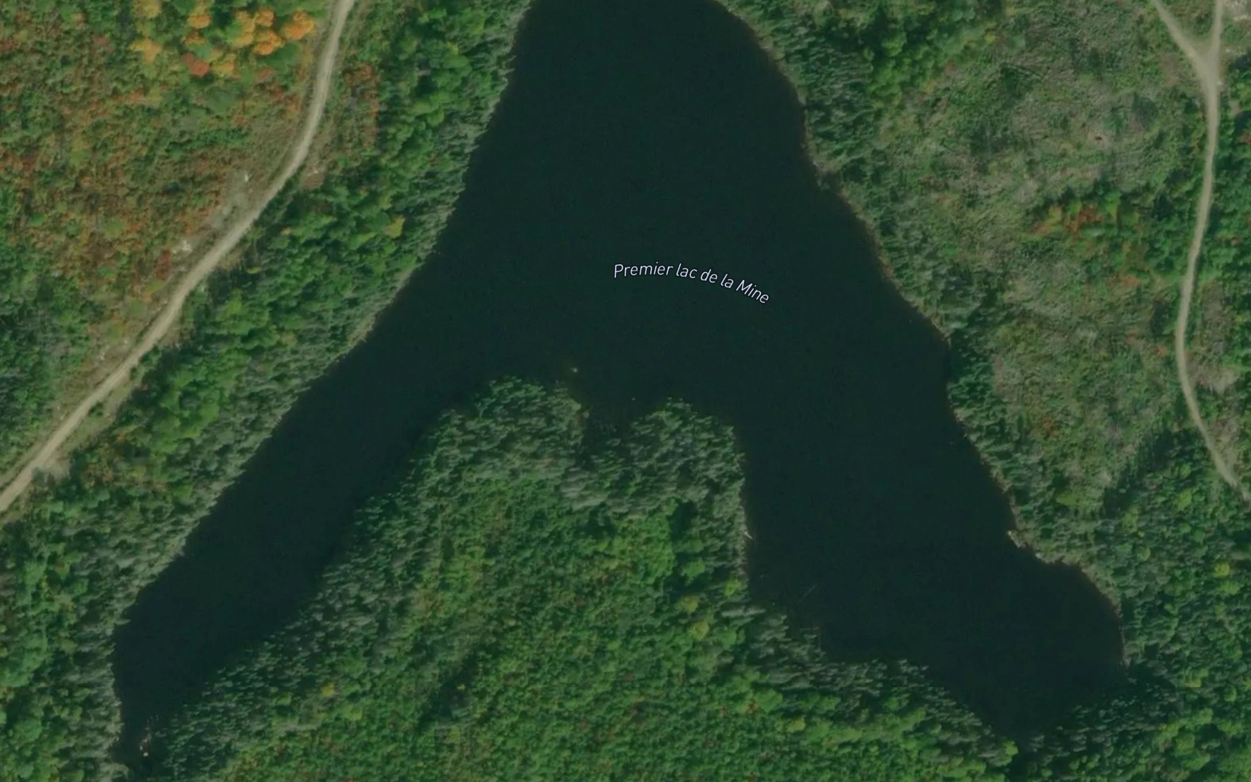 Satellite map of the Premier lac de la Mine