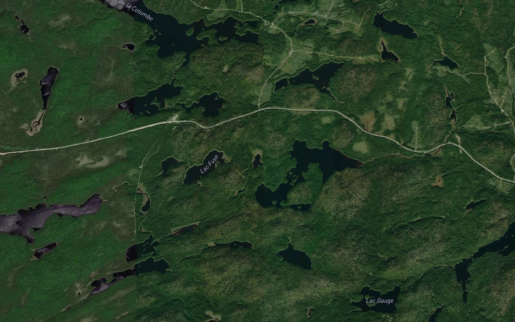 Satellite map of the Lac Wonder