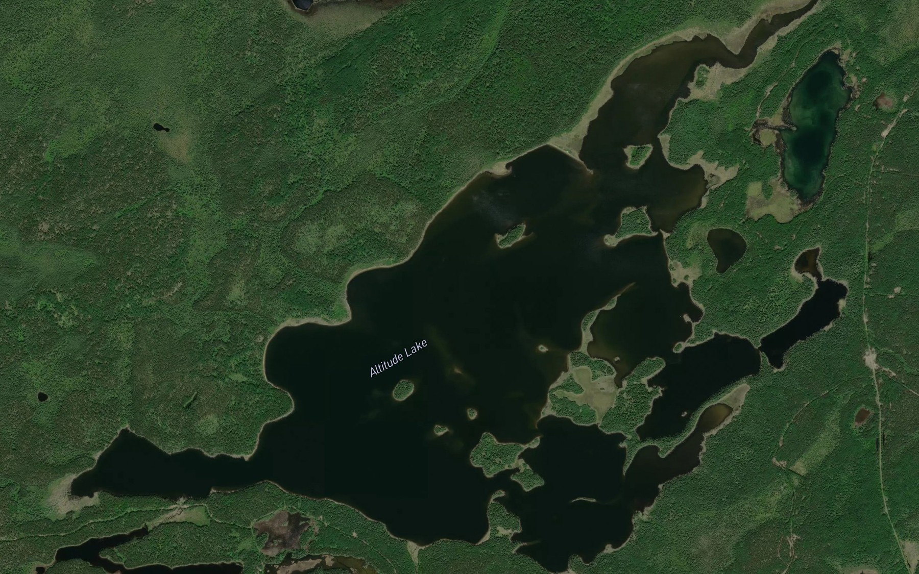 Satellite map of the Altitude Lake