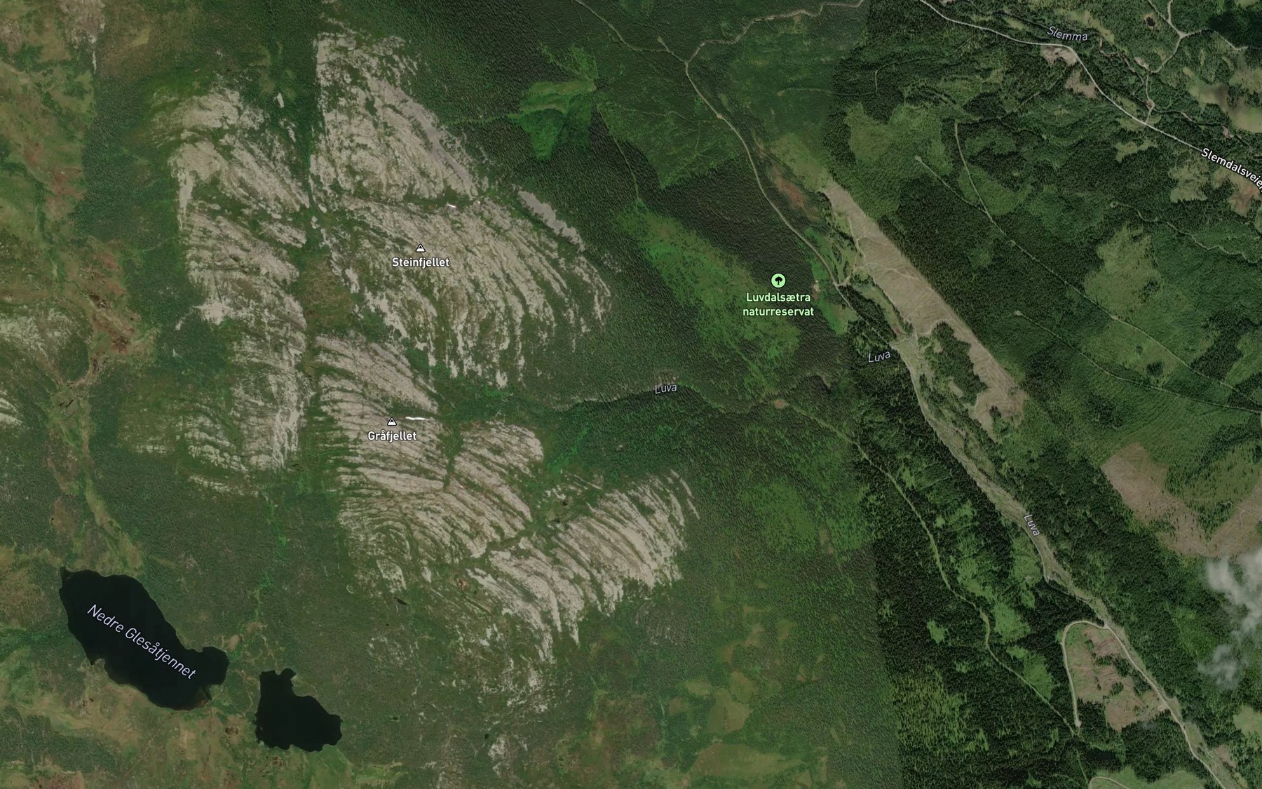 Satellite map of the Kvannbekken