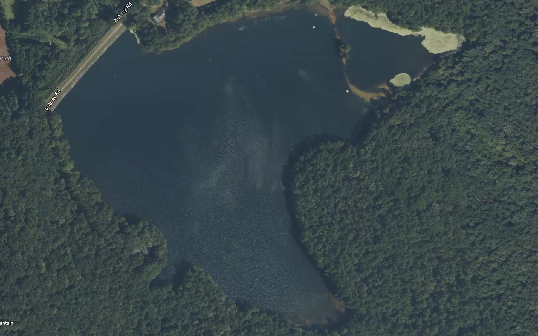 Satellite map of the Upper Aubrey Lake