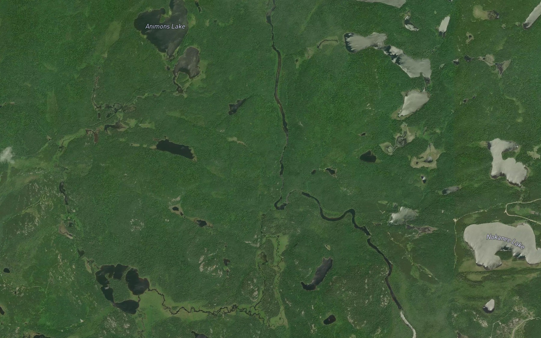 Satellite map of the Winzhinabi Creek