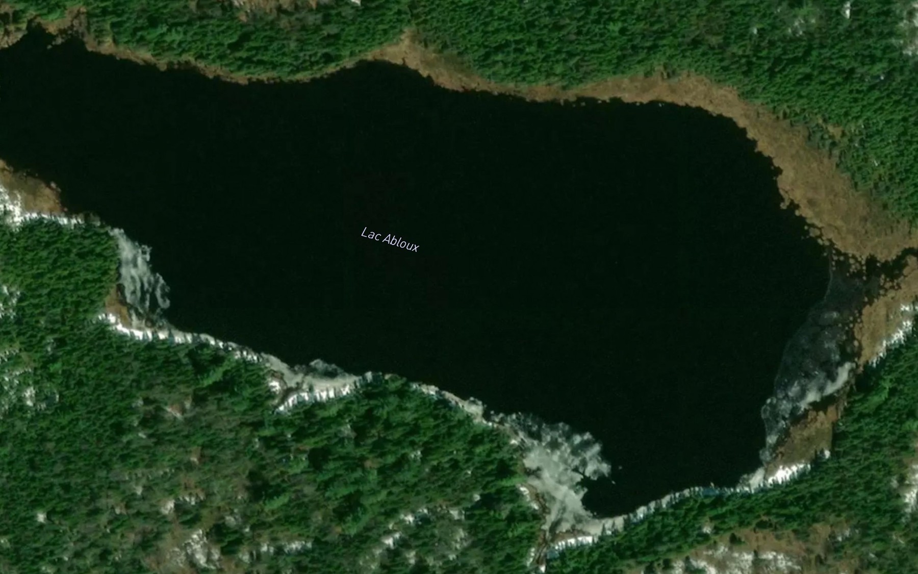 Satellite map of the Lac Abloux