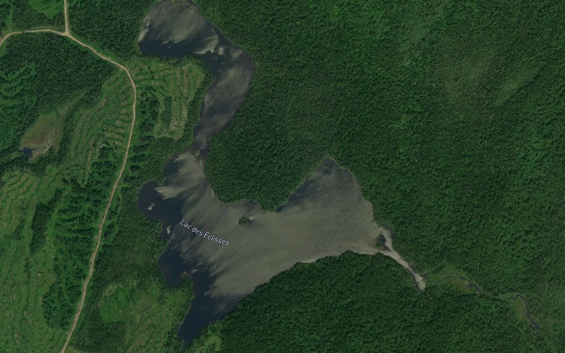 Satellite map of the Lac des Eclisses