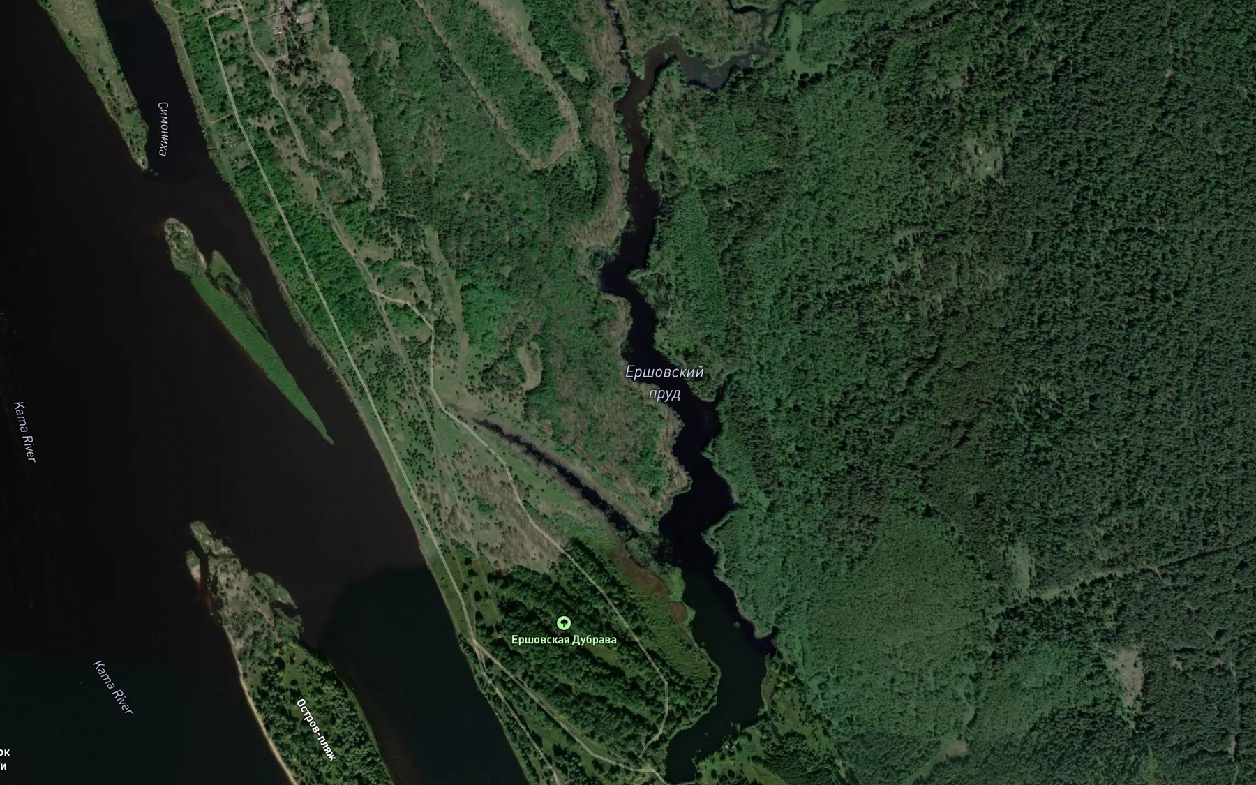 Satellite map of the Parkachikha