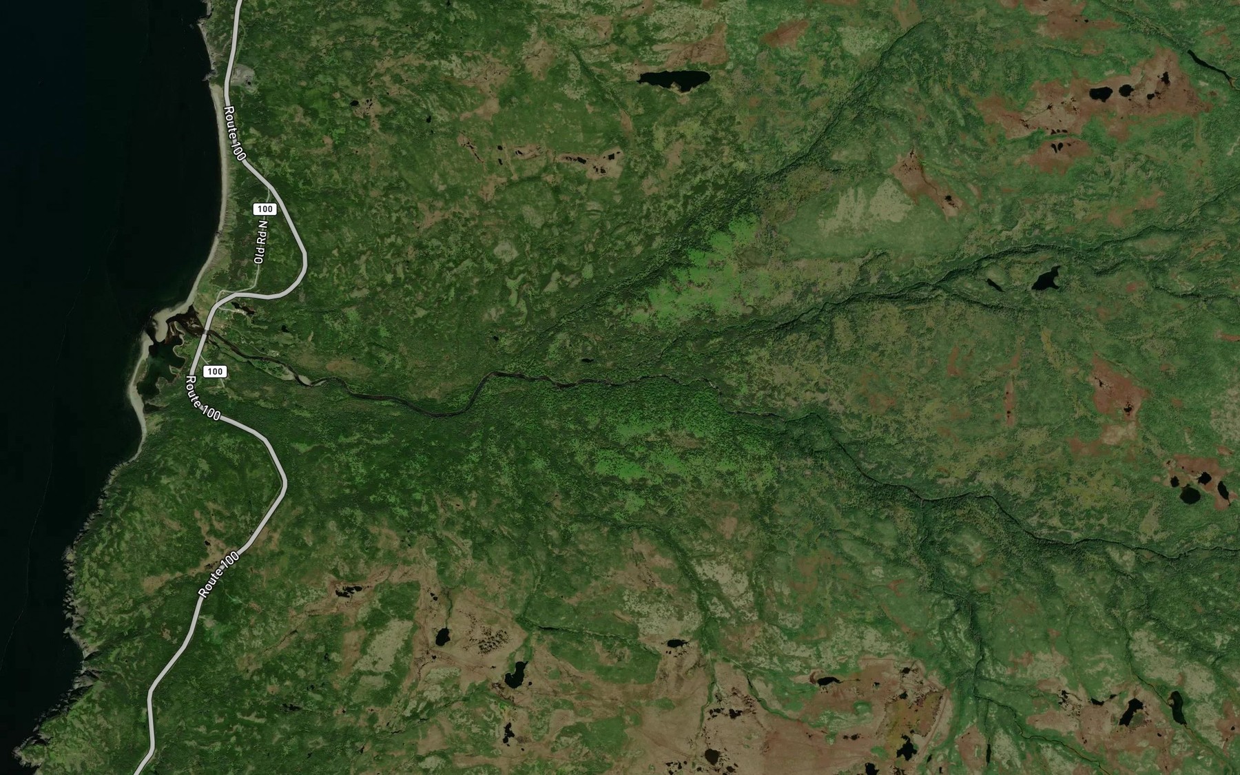 Satellite map of the Hare Hill Pond