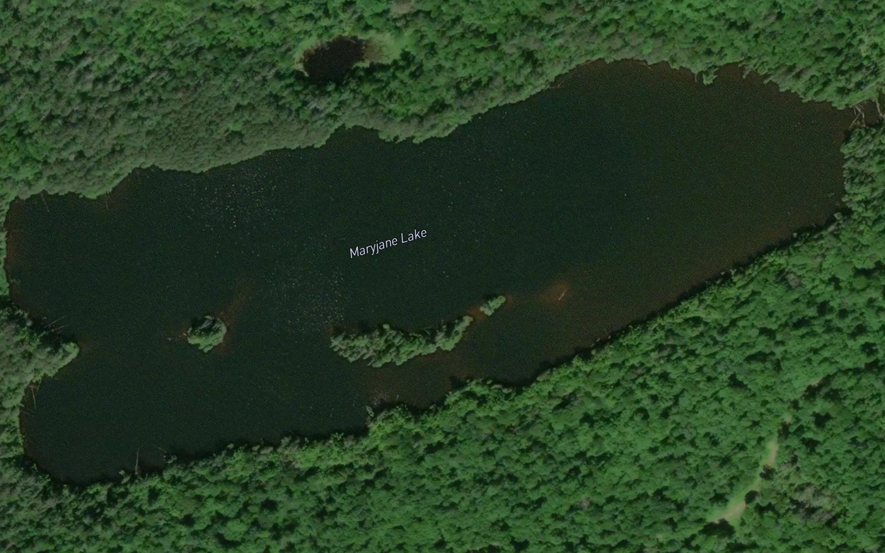 Satellite map of the Maryjane Lake