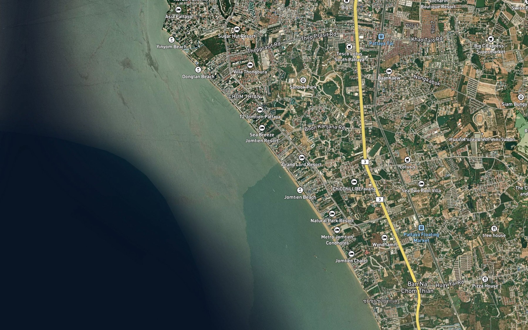 Satellite map of the Ao Laem Mai Ruak