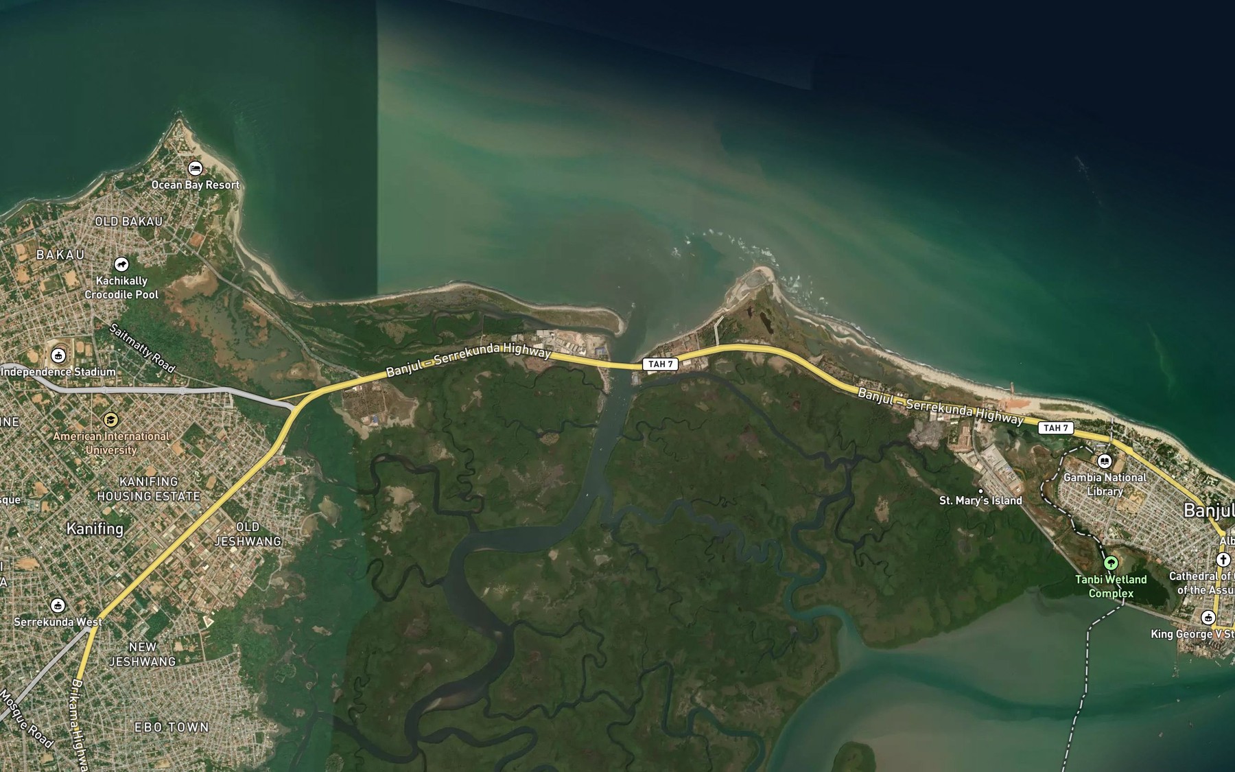 Satellite map of the Sarro Bolon