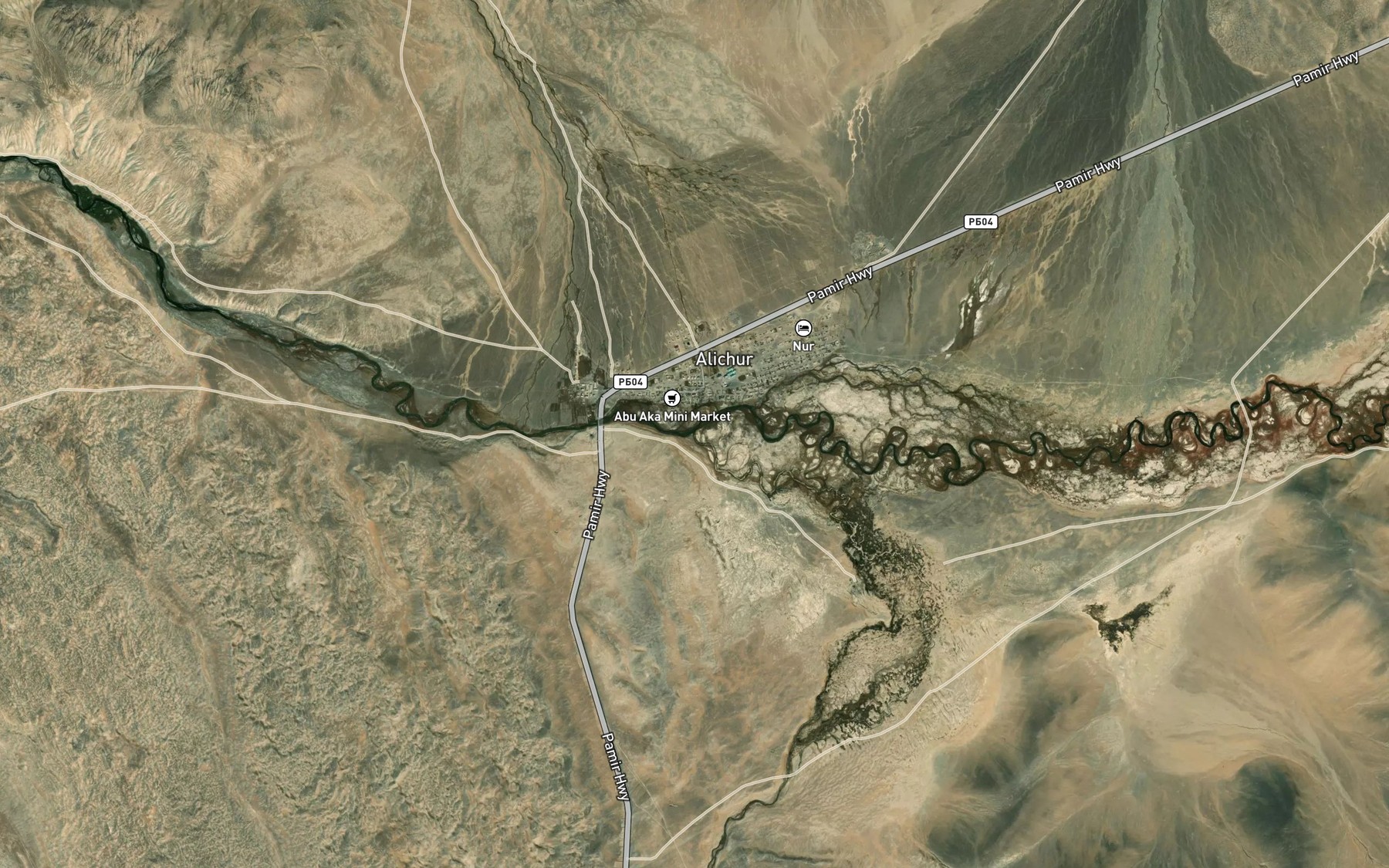 Satellite map of the Shegembem