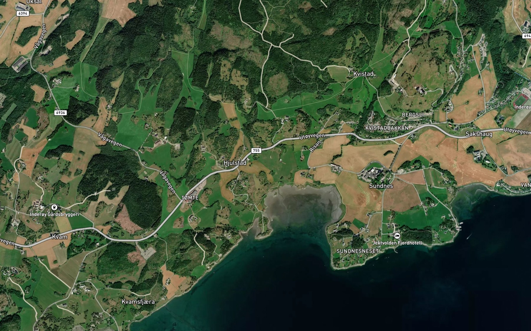 Satellite map of the Volelva