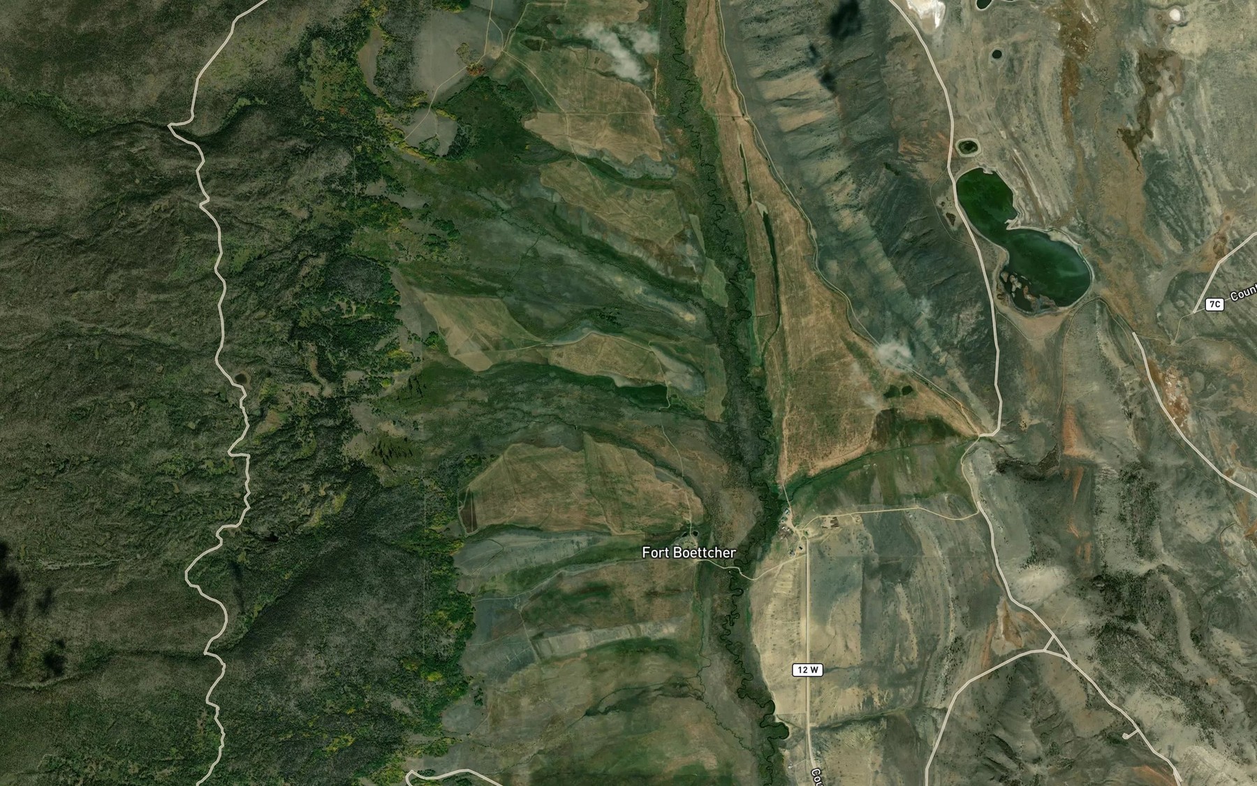 Satellite map of the First Run Ditch