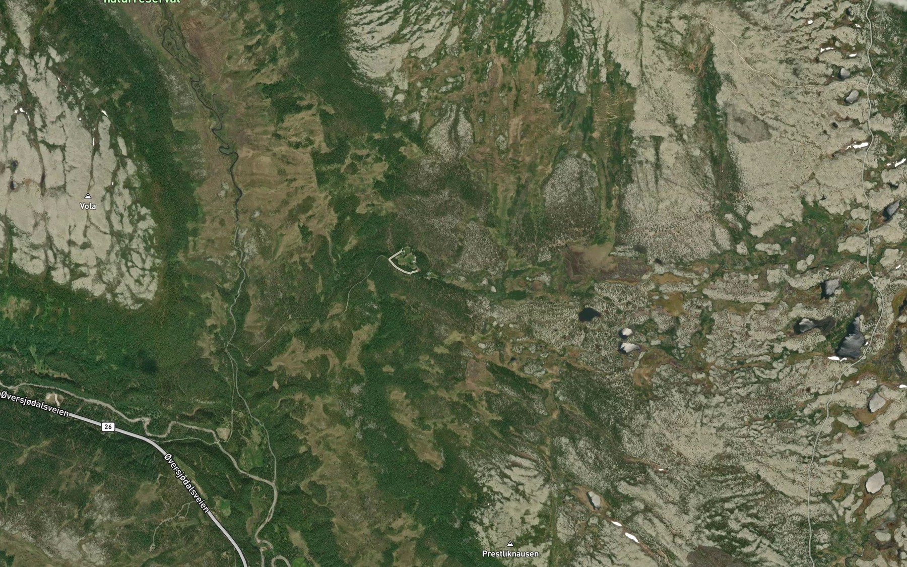 Satellite map of the Saeterbekken