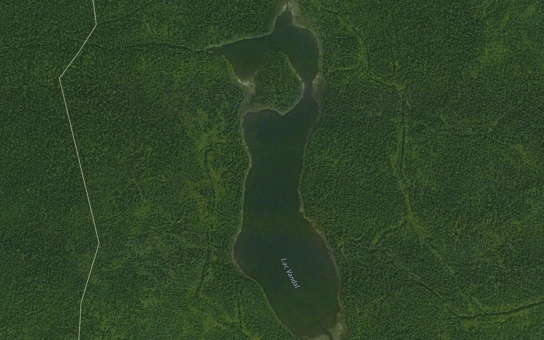 Satellite map of the Lac Vandal