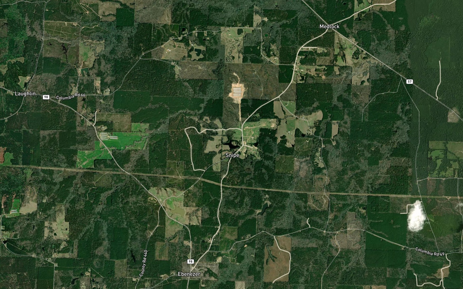 Satellite map of the Wilson Lake