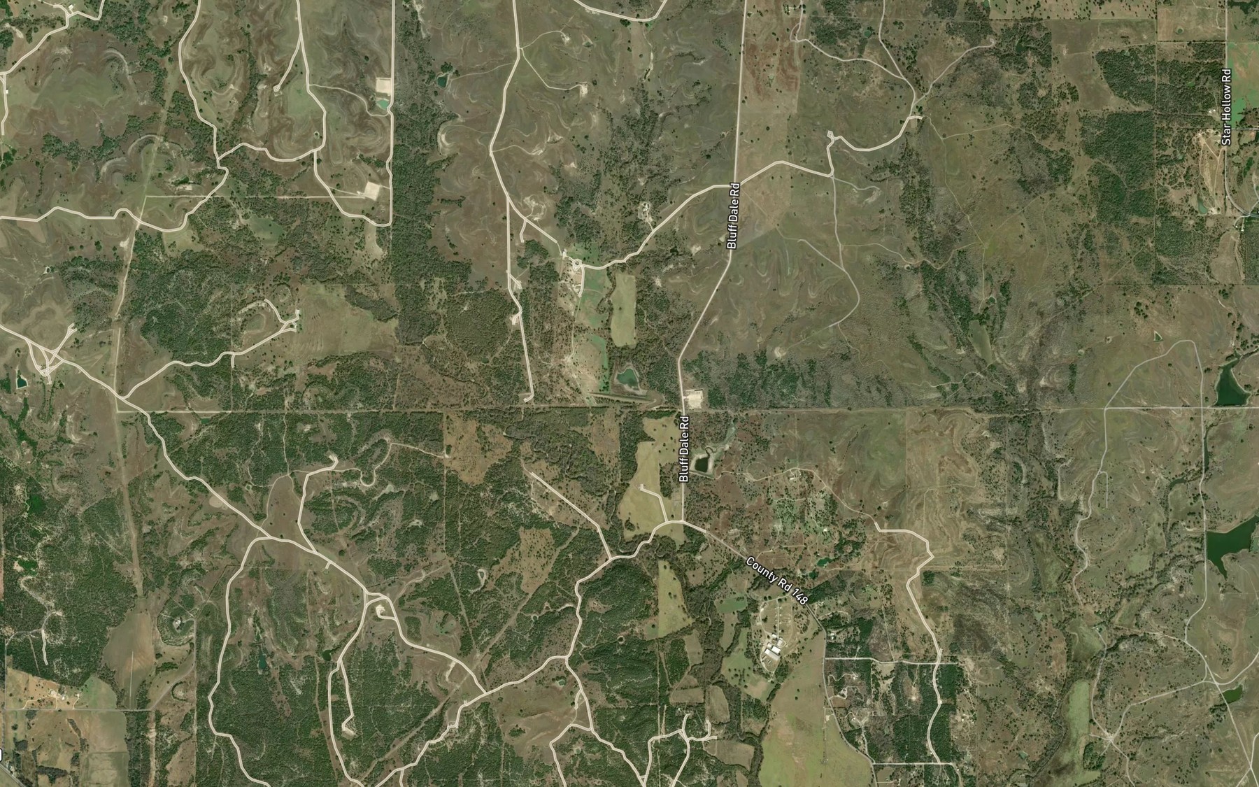 Satellite map of the Soil Conservation Service Site Number 14 Reservoir