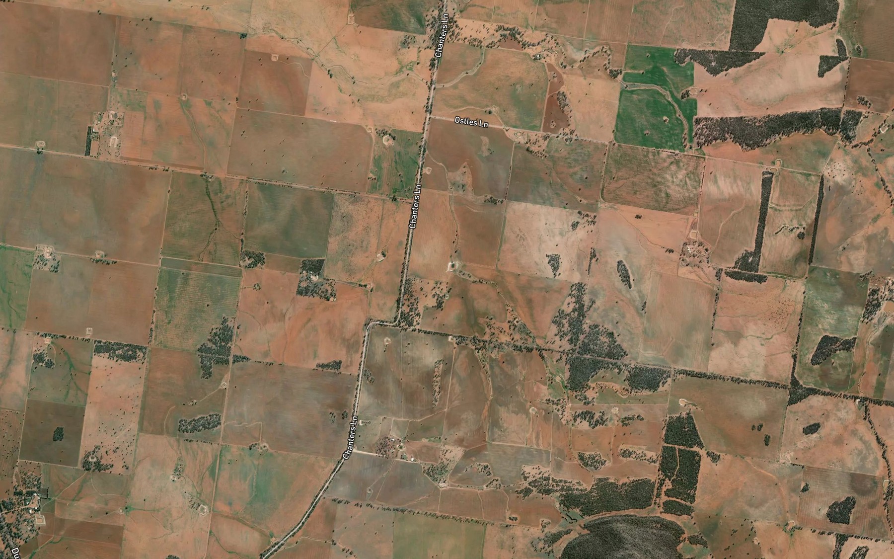 Satellite map of the Christys Tank