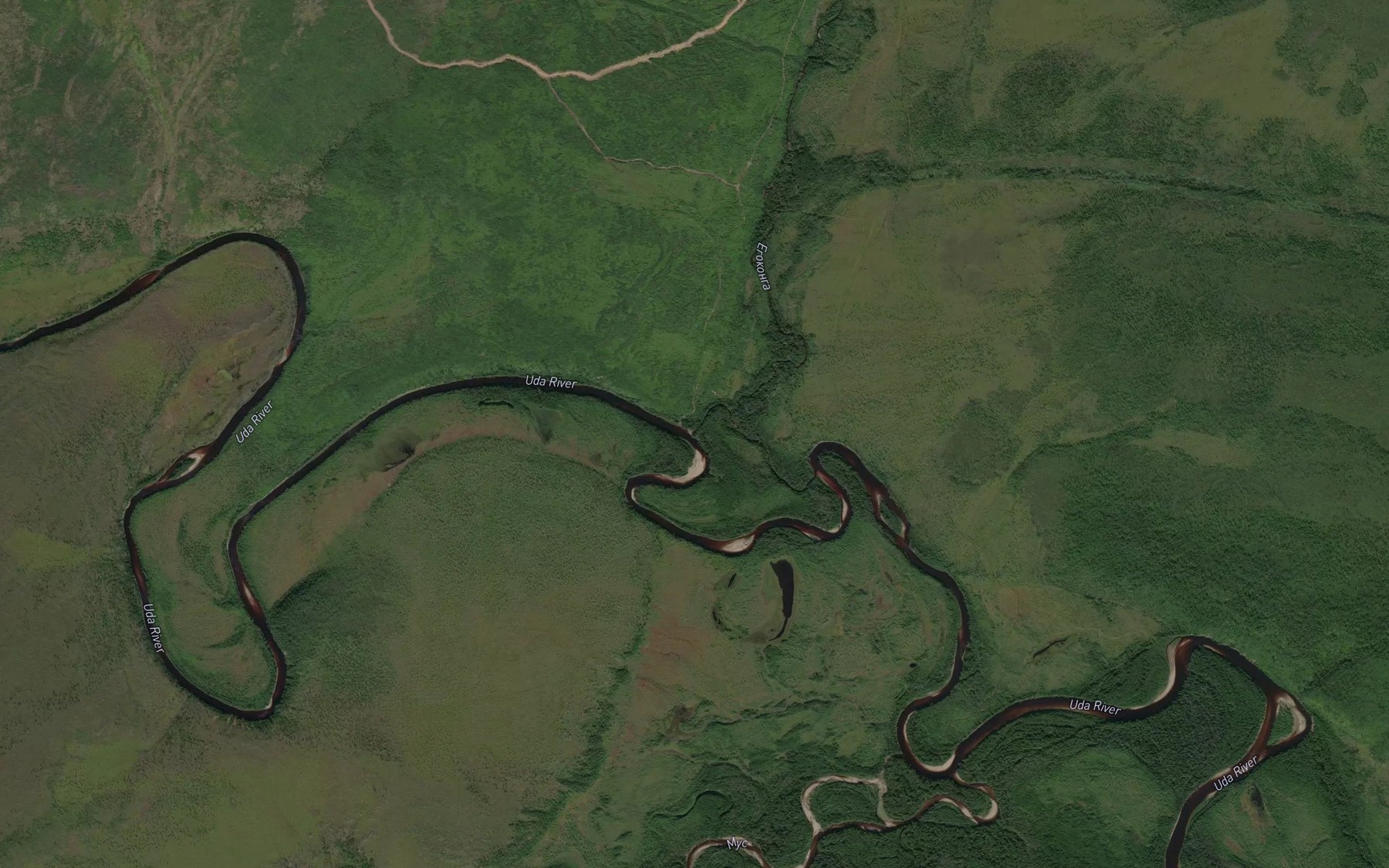 Satellite map of the Yegokonga