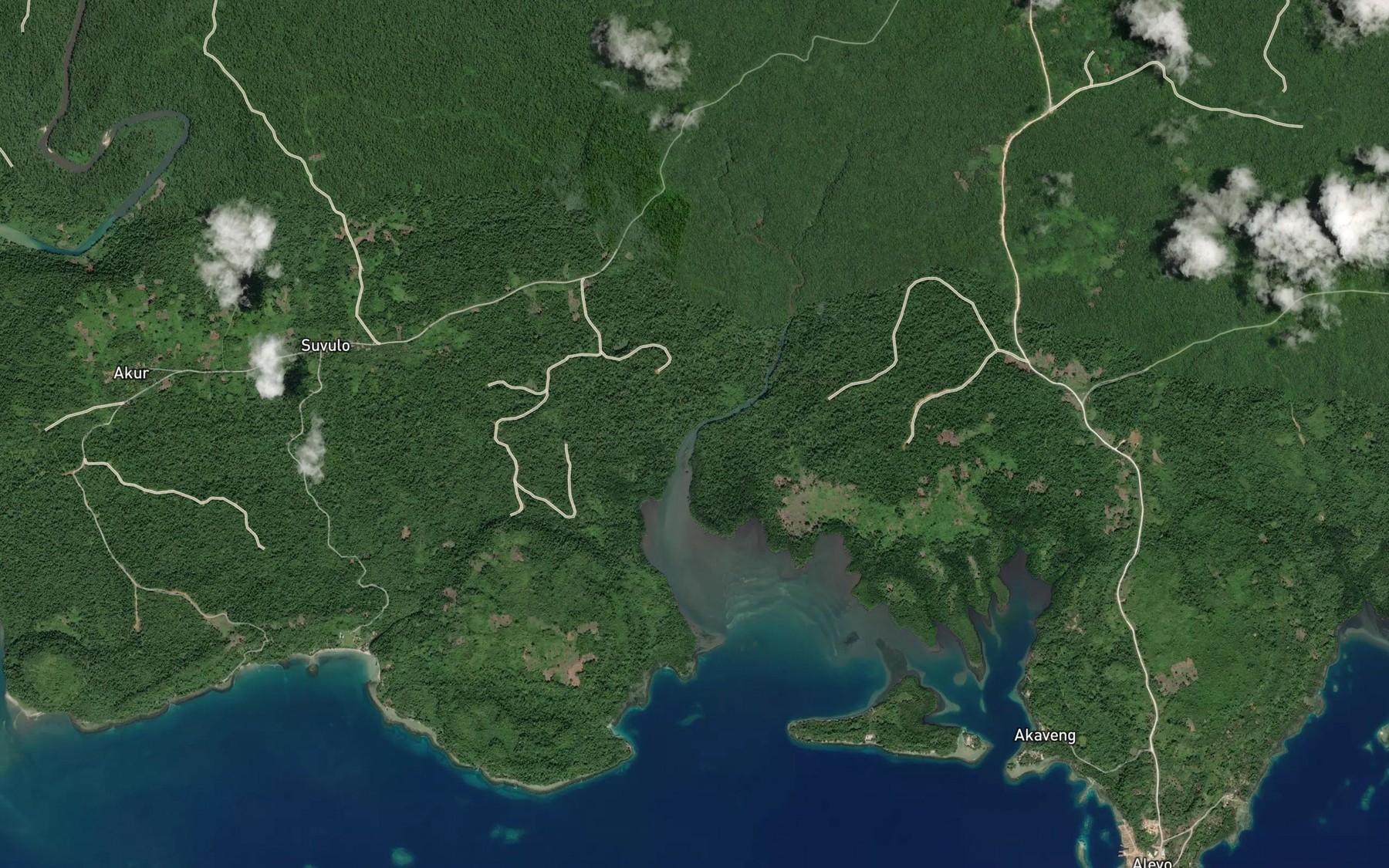 Satellite map of the Ursula River