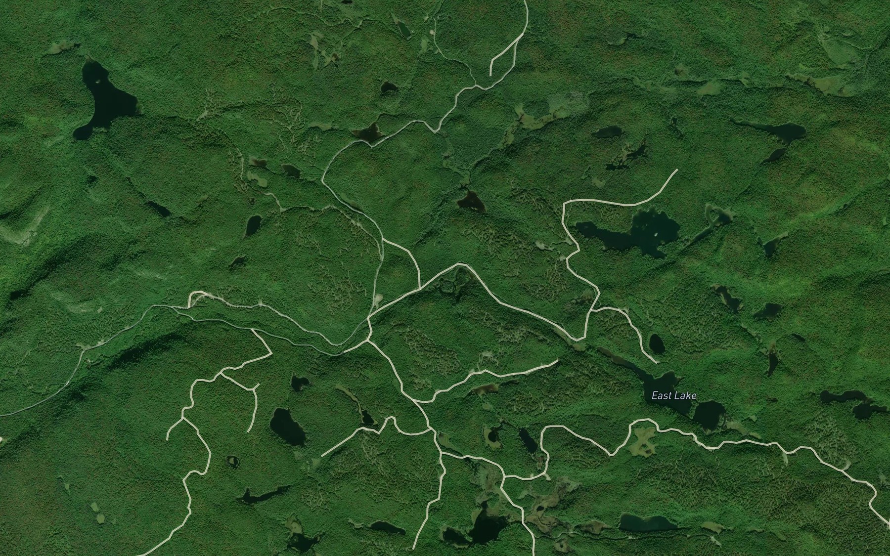 Satellite map of the East Creek