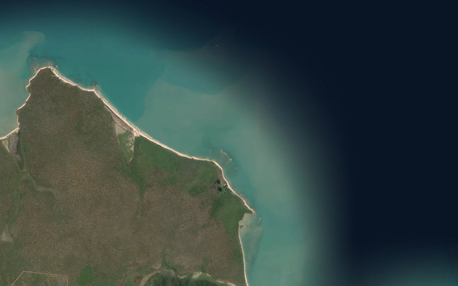 Satellite map of the Cook Reef