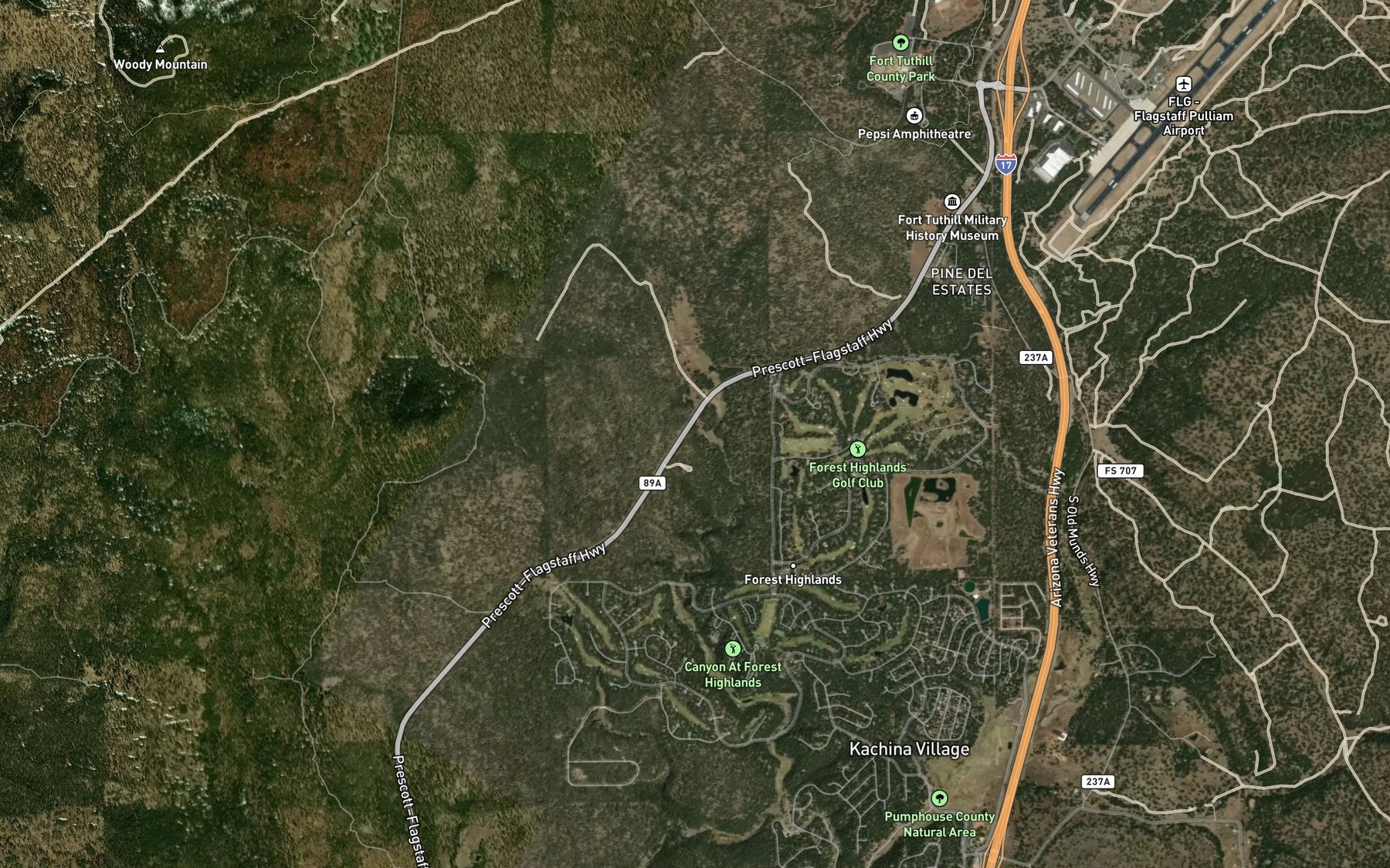 Satellite map of the Griffiths Spring