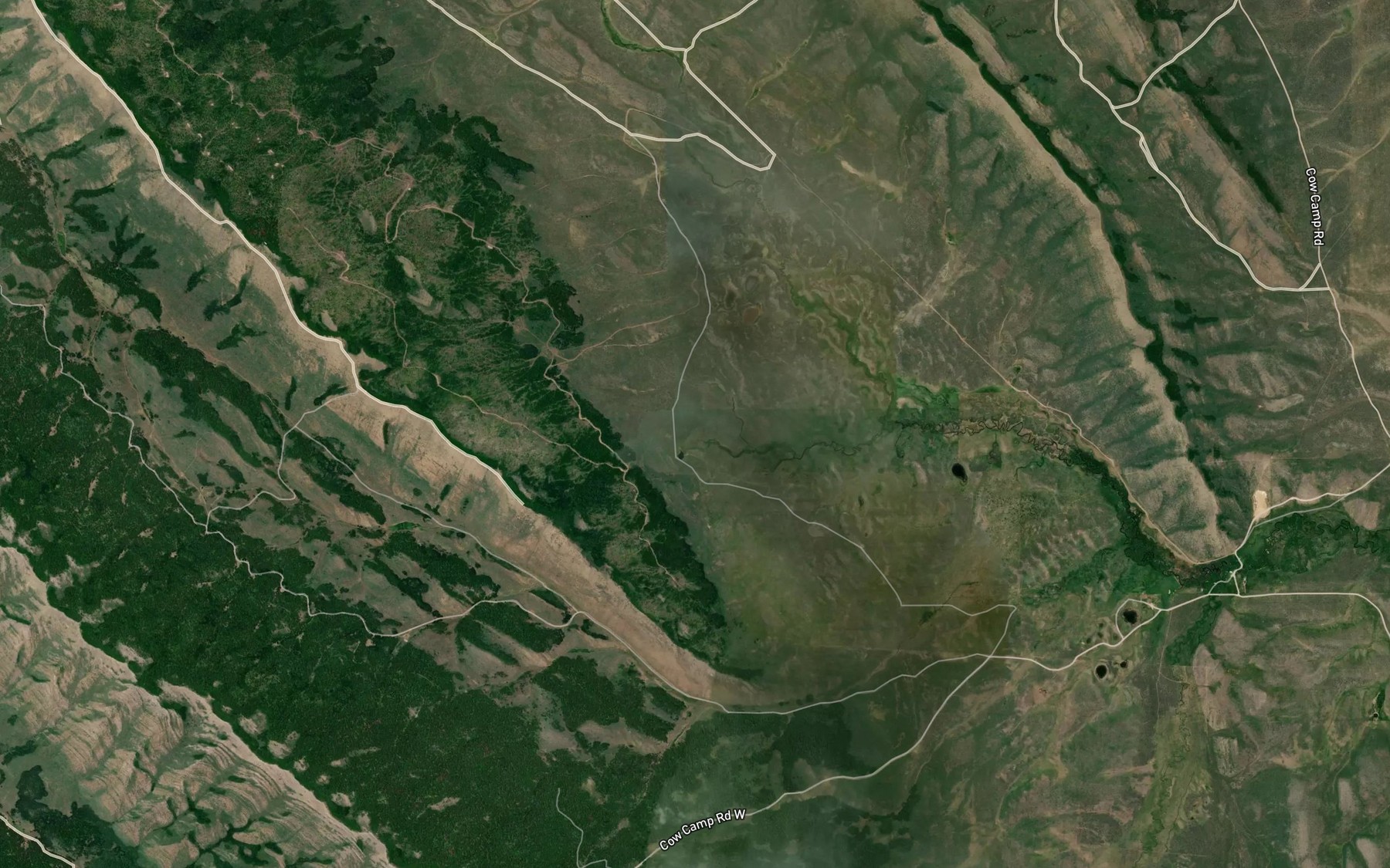 Satellite map of the Dairy Springs