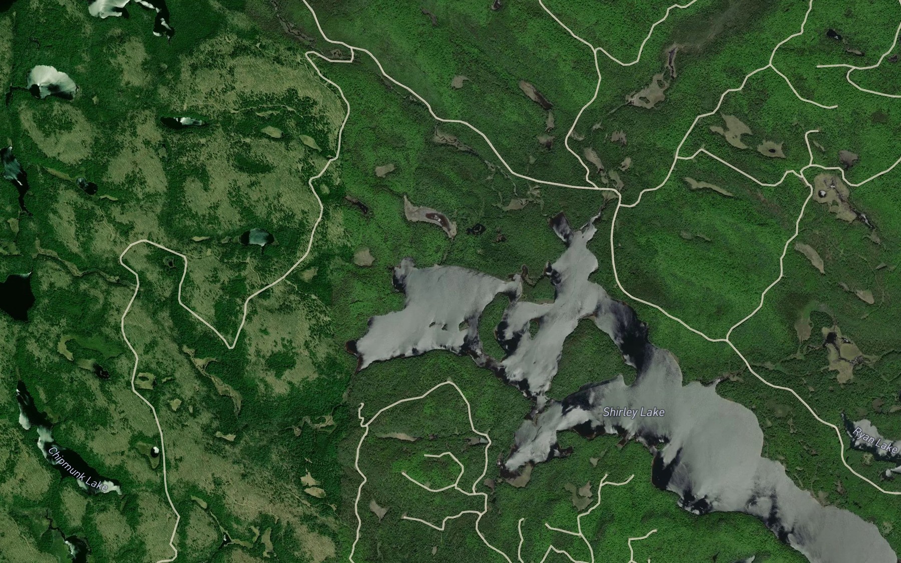 Satellite map of the Presto Creek