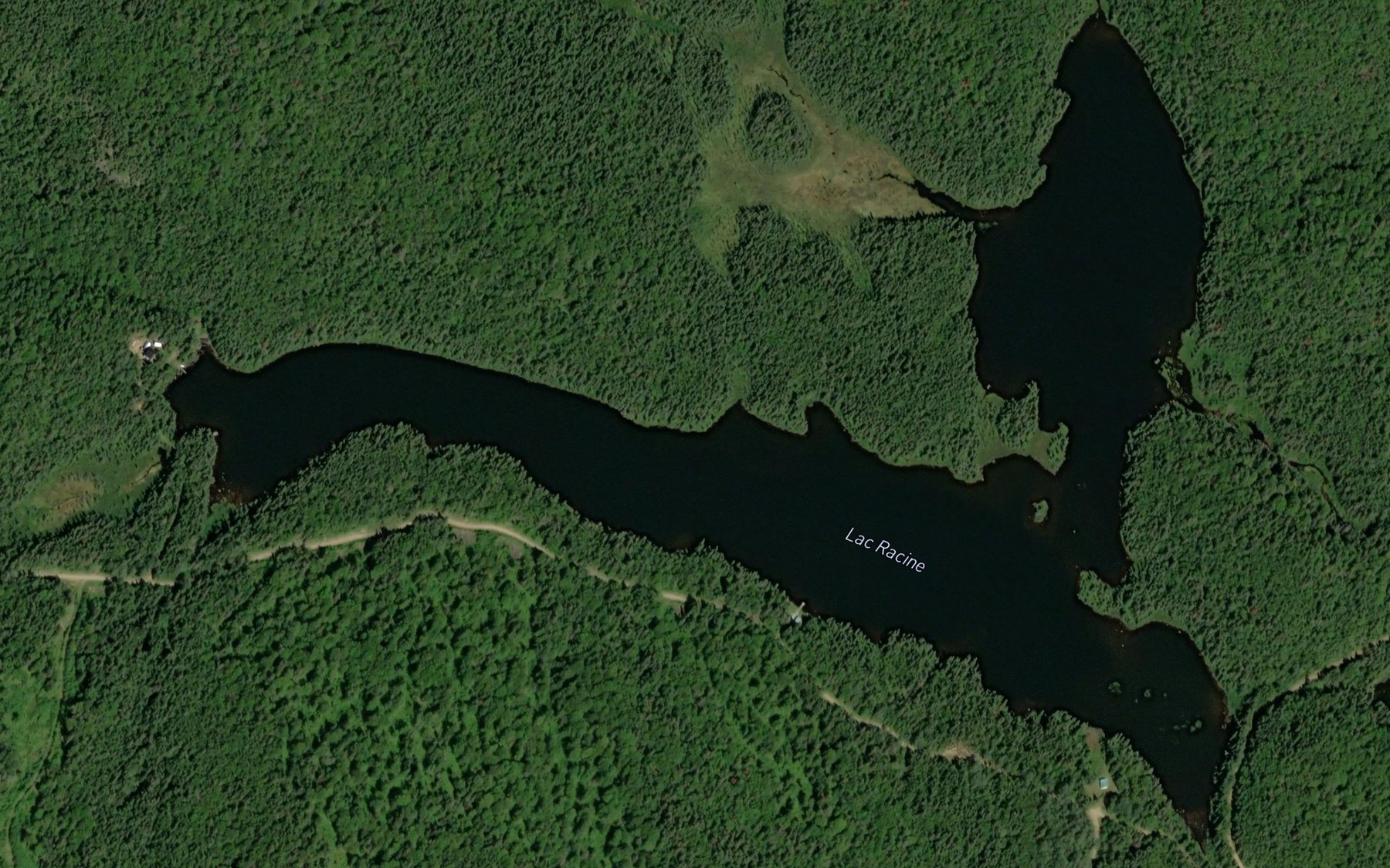 Satellite map of the Lac Racine