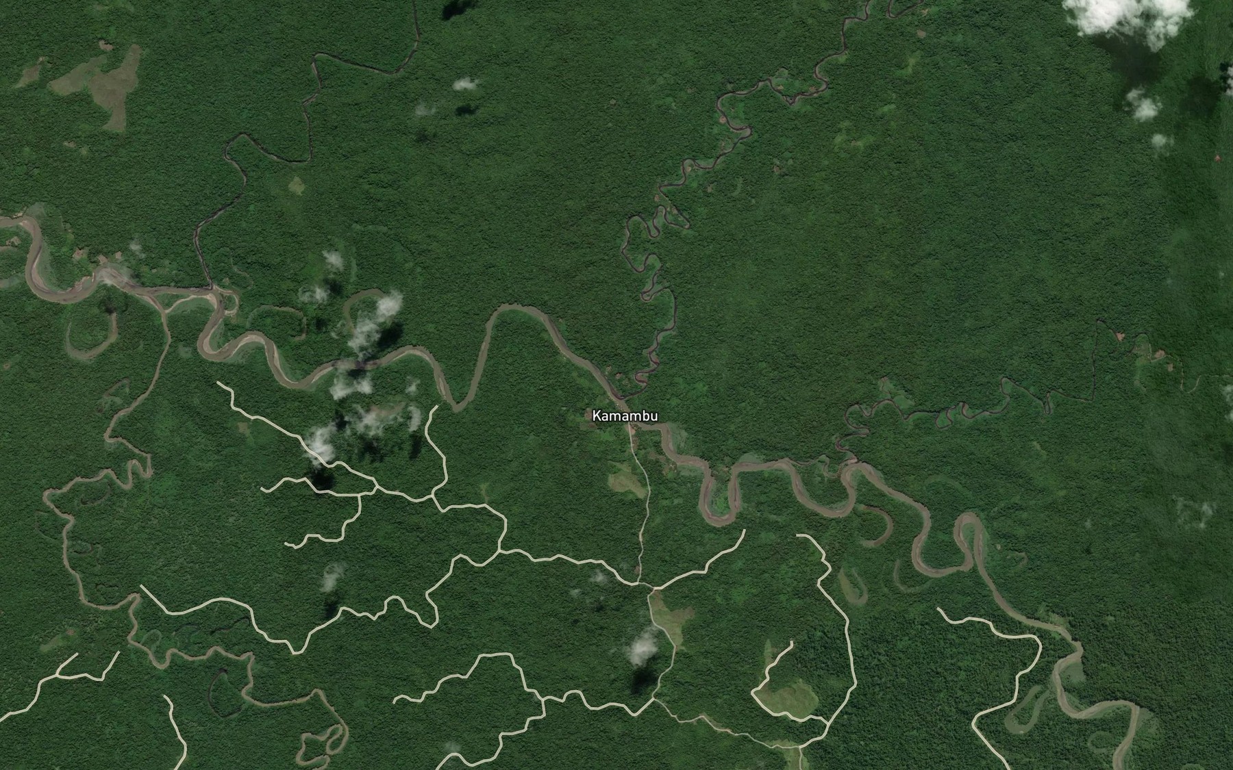 Satellite map of the Omosa River