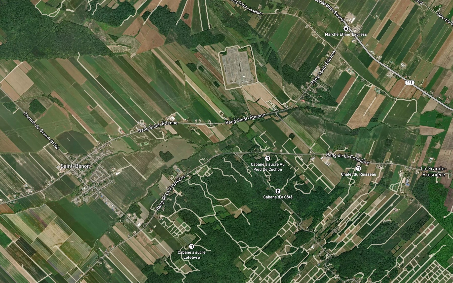 Satellite map of the Ruisseau Saint-Etienne