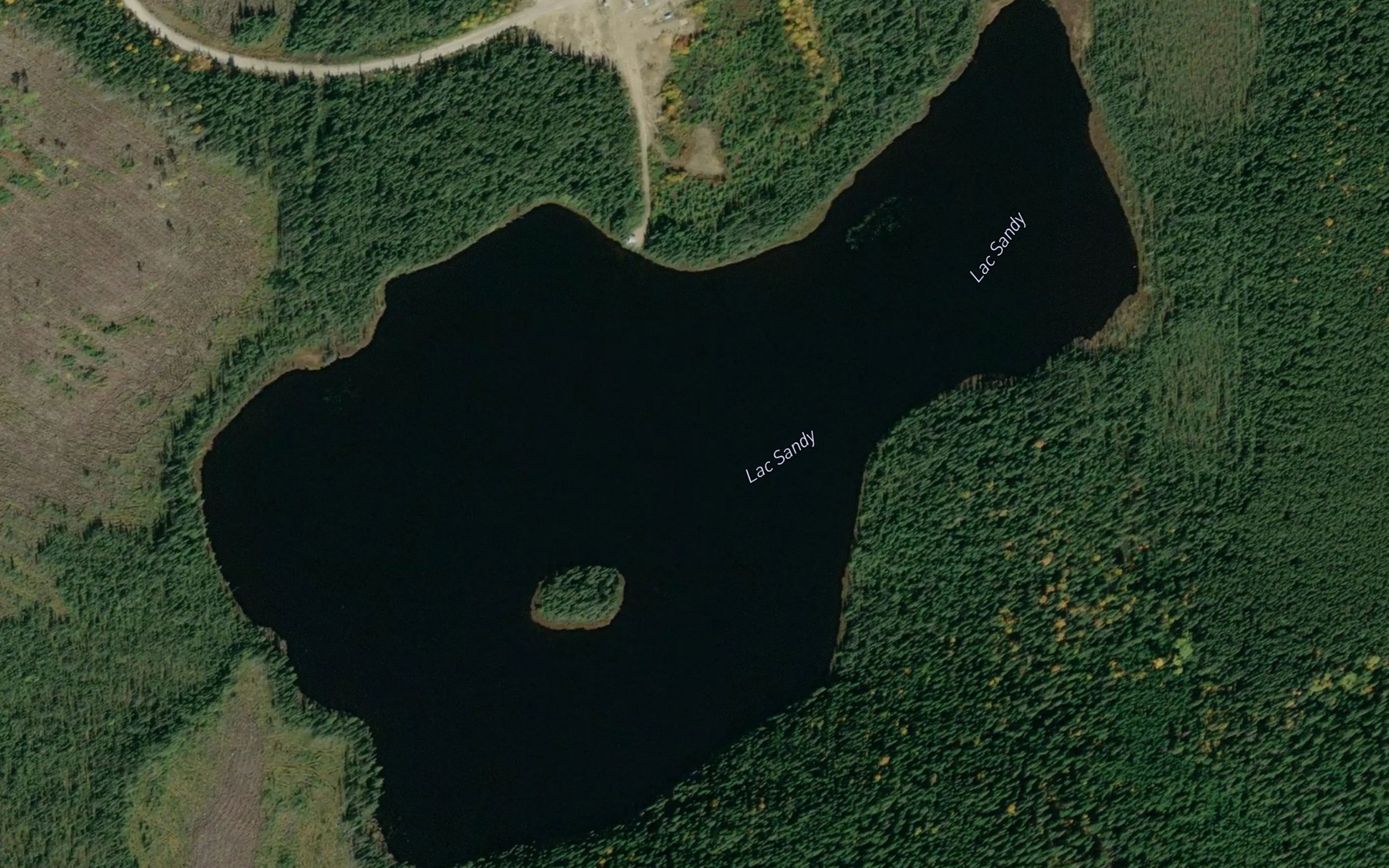 Satellite map of the Lac Sandy