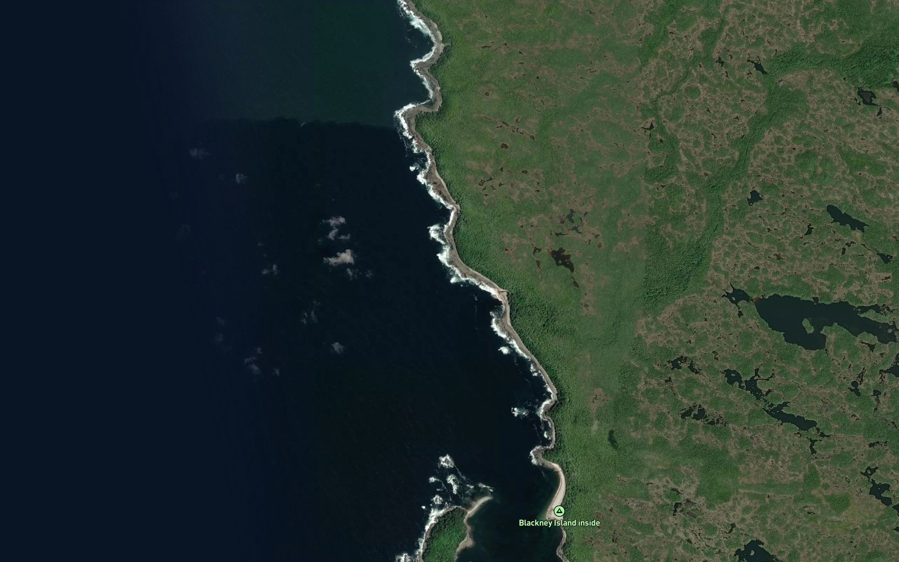 Satellite map of the Carrington Reef