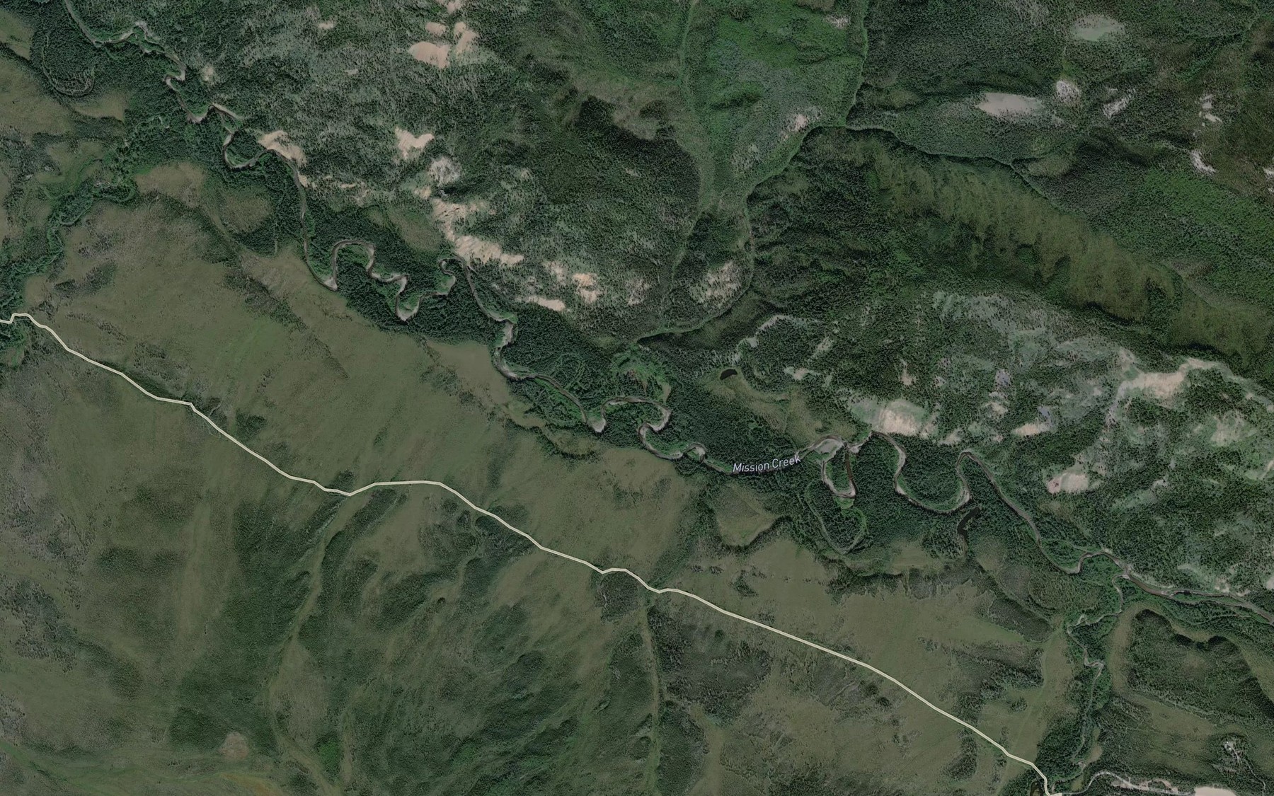 Satellite map of the Lost Creek