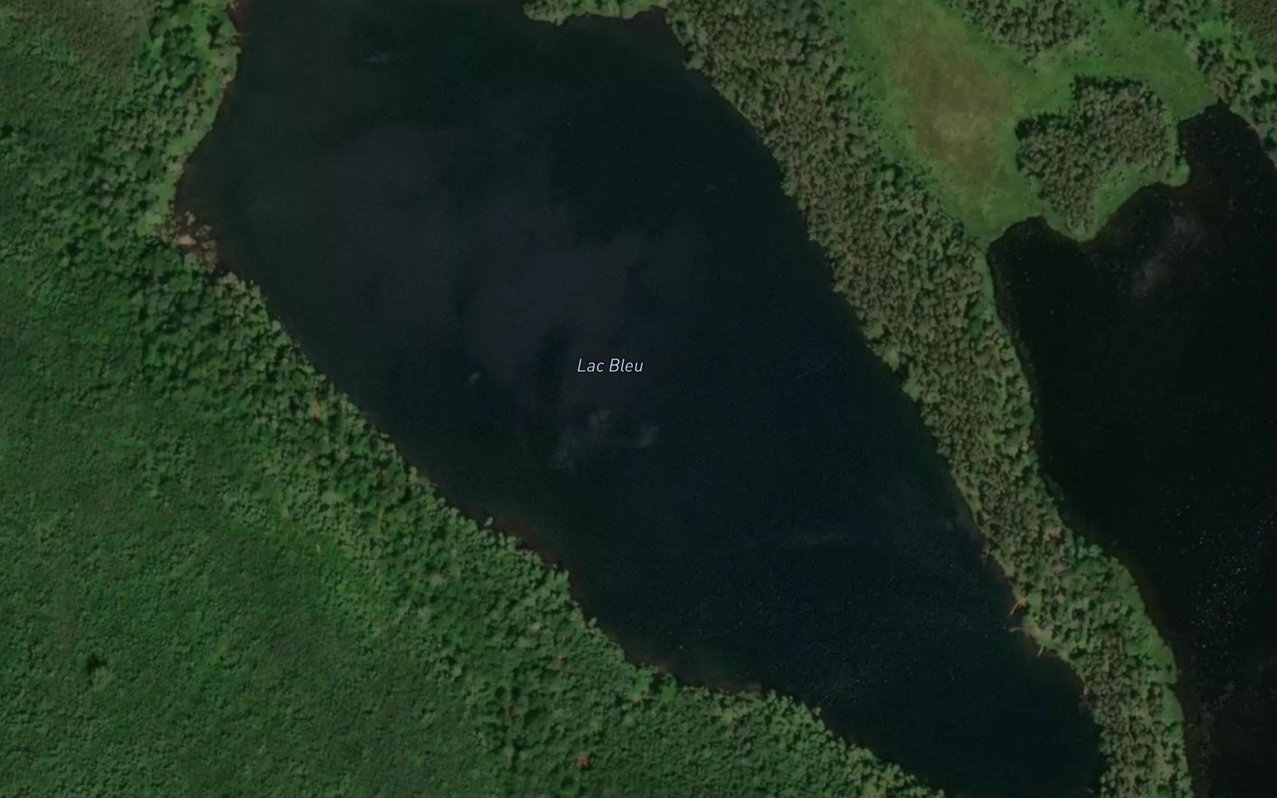 Satellite map of the Lac Bleu