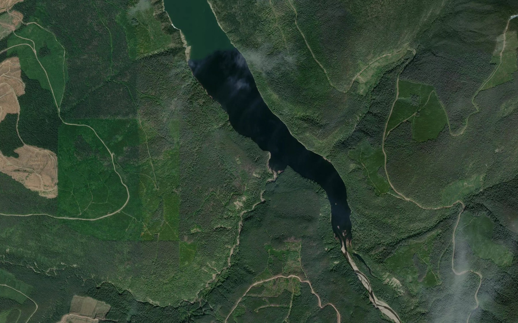 Satellite map of the Seven Mile Creek