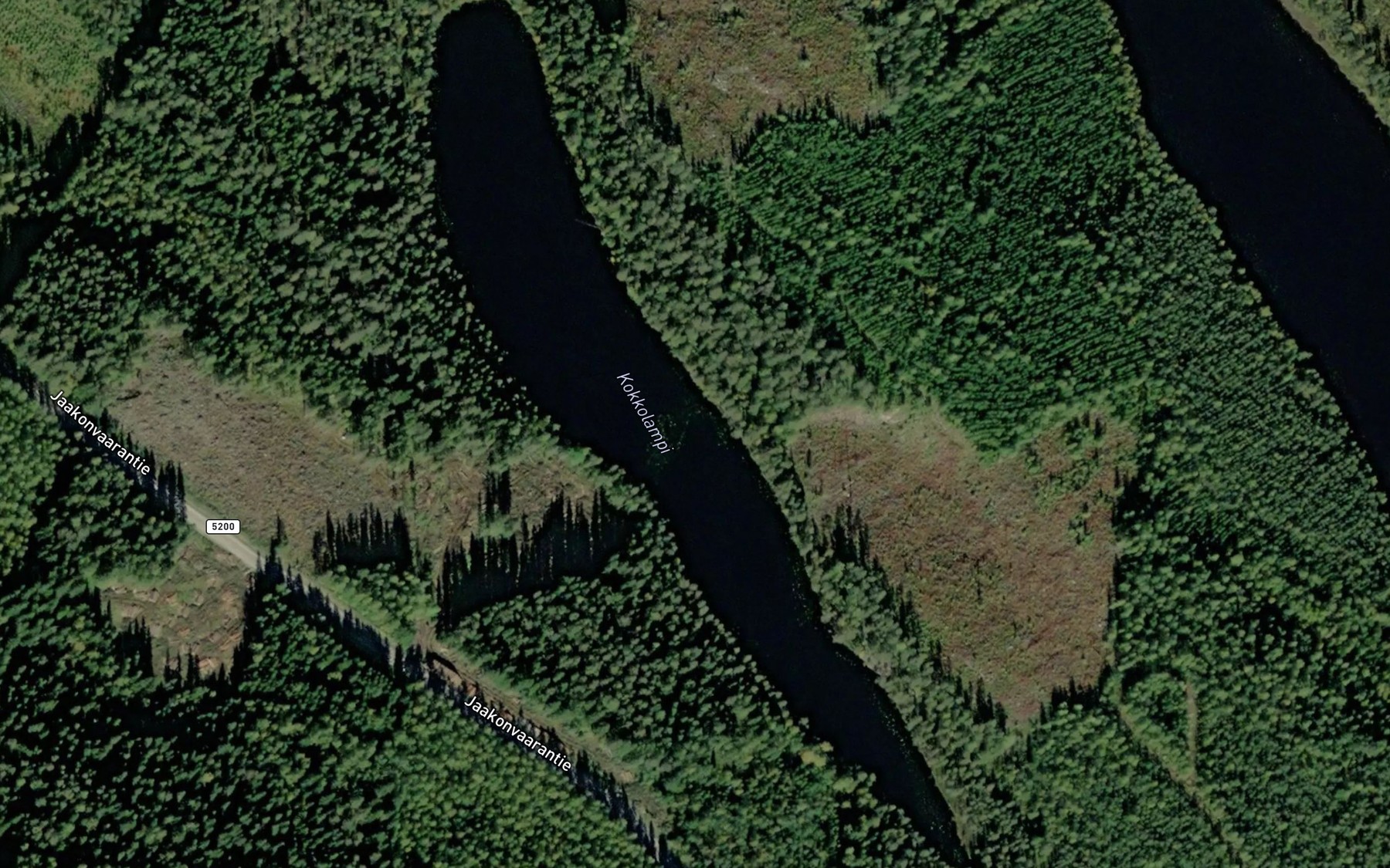 Satellite map of the Kokkolampi